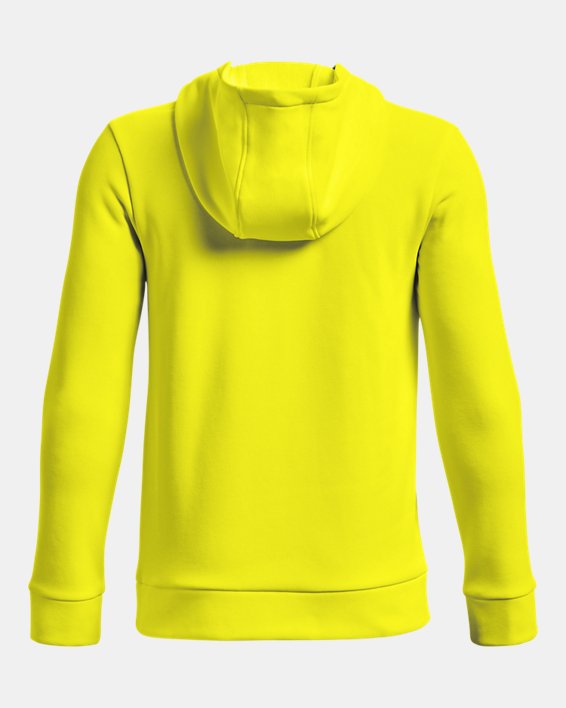 Boys' Armour Fleece® Big Logo Hoodie, Yellow, pdpMainDesktop image number 1